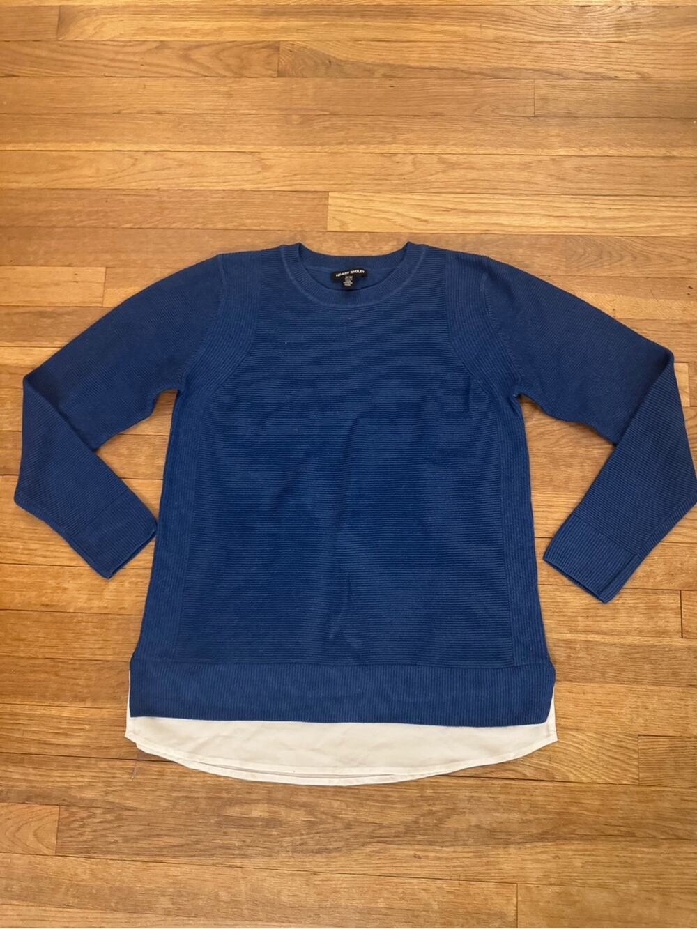 Hilary Radley Women's Blue Layered Hem Sweater - Size M
b84